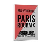 ECHUN Bicycle Poster Paris Roubaix Decorative Canvas Wall & Art Picture Painting 08x12inch(20x30cm)