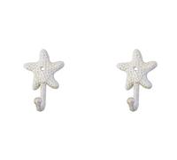 Echwave 2X Starfish Cast Iron Decorative Wall Hooks Coats Hats Towels Hooks Beach Ocean Theme Chic Metal Hooks