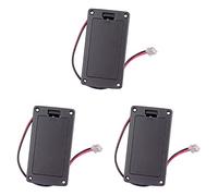 Echwave 3 x 9 V Flat Mount Guitar Active Pickup Battery Compartment Lid Holding Box Battery Storage Case for Electric Guitar Bass Accessories