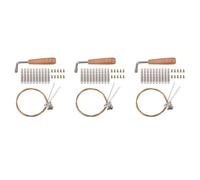 Echwave 30Pcs Tuning Pin Nails & 30Pcs Rivets,with L-Shape Tuning Wrench,10 String Laiyaqin String for Lyre Harp String