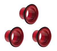 Echwave 3X Bass Drum Enhancer ABS Rubber Bass Drum Kick Enhancer with Black Port Hole Protector,Mic Hole Drum,Red