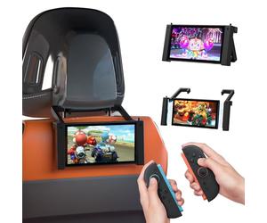ECHZOVE Switch 2 Adjustable Car Headrest Mount & Portable Desktop Stand - Secure Holder with 4-Position Viewing Angles Compatible with Nintendo Switch 2 Console(2025)