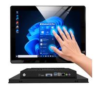 ECIOHC 15 inch Embedded-Industrial-Panel-PC, Win11 Pro 10 Point Capacitive Industrial-Touch-Screen-Panel-Computer PC, J6412 / 8GB-DDR4 RAM 128GB SSD, IPS, 2xUSB3.0, 2xUSB2.0, HDMI, VGA,2xRS232