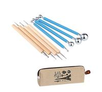 Ecjiuyi Mandala Dotting Tools, 8 Piece Sculpey Modeling Tools for Acrylic Art Painting, Ball Stylus Stones Painting Tool Set, Ceramics Paper Modeling Tools