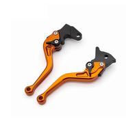 ECKBRJA Adjustable Motorcycle Brake Clutch Lever Front Rear Drum Brake Levers for Aprilia RS4 125 2011-2017 Clutch Lever(Orange 147mm)
