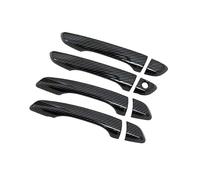 ECKBRJA Car Door Handle LHD Exterior Door Handle Covers Trim for Opel for Corsa F 2020 2021 2022 2023(Carbon Fiber)