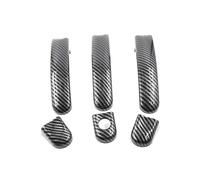 ECKBRJA Car Door Handle Outside Exterior Door Handle for Vw for Transporter T5 T6 for Caravelle for Caddy Van(Carbon Fiber)