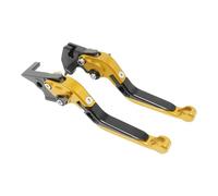 ECKBRJA for MT125 2014-2018 2019 2020 2021 Motorcycle Adjustable Folding Brake Clutch Levers Extendable Handles Lever Clutch Lever(Gold-2)