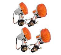 ECKBRJA For Suzuki GN125 GN250 HJ125-8 Motorcycle Turn Signals Universal Front Rear Turn Signals Indicator Lamps Turning Indicators(4 piece)