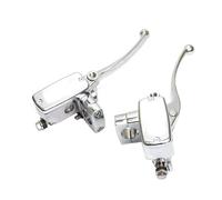 ECKBRJA for VTX 1800 2002-2008 for Valkyrie GL 1500 VT for Shadow 1100 VTX 1300 1800 25mm Motorcycle Brake Master Cylinder Clutch Lever Clutch Lever(1 Pair Silver)