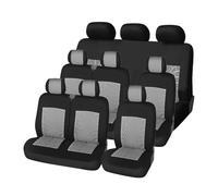 ECKBRJA Front Rear Seat Covers 2+1 For Renault For Master For Trafic Car Seat Covers Protector(GRAY 9)