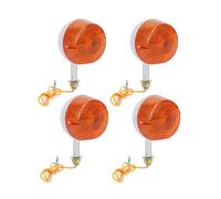 ECKBRJA Front Rear Turn Signal Light Indicator Winker Flasher Lamp For Suzuki FA50 FA50X For Shuttle Scooter RV50 RV75 RV90 RV125 1980-1991 Turning Indicators(4 piece)