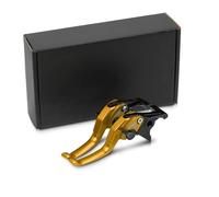 ECKBRJA Motorcycle Adjustable 2-Finger Short Handle Brake Clutch Lever for Triumph for Street Triple 675 2008-2016 Not R RX Clutch Lever(Yellow)