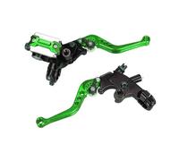 ECKBRJA Motorcycle Clutch Levers Hydraulic Front Brake Pump Lever Motocross Handle for 22mm Universal Clutch Lever(Green)