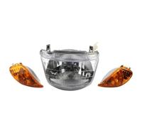 ECKBRJA Motorcycle Scooter Headlight Front Turn Signal Light For Jog 50 For Jog ZR Evolution SA16J SA36J SA39J Head Lamp Guard(Yellow white)