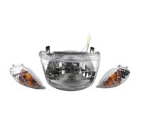 ECKBRJA Motorcycle Scooter Headlight Front Turn Signal Light For Jog 50 For Jog ZR Evolution SA16J SA36J SA39J Head Lamp Guard(White)