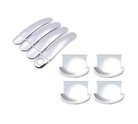 ECKBRJA Moulding Panel Trim Car Door Handle Cover Car Exterior Accessories for VW for Passat B5 B5.5 MK5 1996-2005(HandleBowl 1 Keyhole)