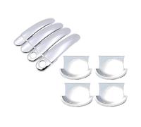 ECKBRJA Moulding Panel Trim Car Door Handle Cover Car Exterior Accessories for VW for Passat B5 B5.5 MK5 1996-2005(HandleBowl 2 Keyhole)