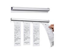 ECKEK 2 Pack Ticket Holders Receipt Holder for Restaurant, No Drill Check Rack Order Receipt Rail Display Slide for Commercial Kitchen Cafes Pubs Bars (12 Inch)