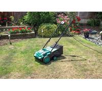 Eckman 1500W Electric Scarifier And Aerator Lawn Care Tool Adjustable Depth Moss Removal 30L Collector Heavy Duty Easy Maneuver