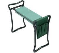 Eckman Garden Kneeler Seat With Tool Storage Foldable Steel Frame 150Kg Capacity Flip Seat Cushion Back Support Gardening