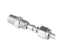 ECKRIDPRK 1PCS 1/8" 1/4" 3/8" 1/2" Male Thread to 3-12mm OD Tube 316 SS Double Ferrule Tube Fitting Connector Stainless Steel(NPT_1/4")