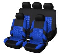 ECKYGYCEPK Car Seat Cover Front For HYUNDAI Car Seat Support Cushion Cover Protecto Polyester Fabric Set Red Styling Interior(Blue Full Set)