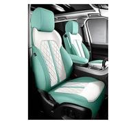 ECKYGYCEPK Car Seat Cover Front For M&ercedes For B&enz For C Class W For 204 W205 W206 2004-2017 Leather Car Seat Covers Support Cushions Protecto(Green White,SE)