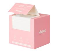 ÉCLAT Disposable Plant-Based Face Towels, Ultra Soft Viscose EF Embossed Cloths for Daily Skincare, Makeup Removal, Cleansing & Facial Care, Durable 12"x10" Single-Use Travel Towels (50 Ct)