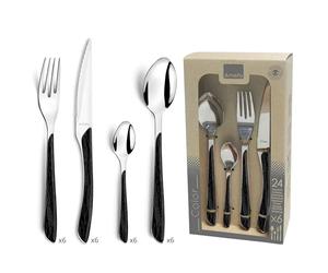 ECLAT Nature 24-Piece Cutlery Set Bois Noir