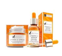 Eclat Vitamin C Serum 30ml + Vitamin C Cream 50ml Set, Anti-Aging, Antioxidant, Brightens Complexion, Hydrates Skin and Reduces Fine Lines, Boost Radiance Collagen