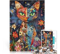 Eclectic Boho Kitty Catteenagers Puzzles 1000 Piece Jigsaws learning educational for is ideal as a gift for the whole family 38x26cm