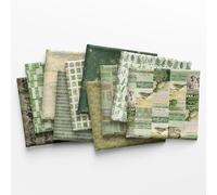 Eclectic Elements Palette: Green Fat Quarter Bundle (10 Pieces) by Tim Holtz for FreeSpirit