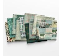 Eclectic Elements Palette: Teal Fat Eighth Bundle (10 Pieces) by Tim Holtz for FreeSpirit