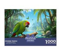 Eclectus Parrot 1000 Piece Jigsaw Puzzles Handwork Challenging Puzzle Educational for Challenging Family Activity Games Colorful for Home Decor Gifts 38x26cm/1000pcs
