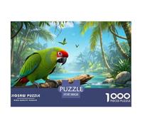 Eclectus Parrot 1000 Pieces Jigsaw Puzzles For Adults Educational Games Stress Relieving Entertainment Exercise The Memory of The Brain for Family Decorations 38x26cm/1000pcs
