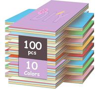 Eclet A4 100 Coloured Sheets (10 Sheets each color) Copy Printing/Art and Craft Paper Double Sided Coloured Office Stationery Children's Day Gift, Birthday Gift, Party Favors,christmas decor etc