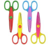 ECLET Designer Shape Cutter Scissor Pack of 4 Different Designs, Zig Zag Scissor for DIY Craft Work, Project Work, Border Making and Scrapbooking, Multicoloured, Metal