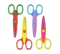 Eclet Designer Shape Cutter Scissor Pack of 4 Different Designs, Zig Zag Scissor for DIY Craft Work, Project Work, Border Making and Scrapbooking, Multicoloured, Designer Shape Scissor Pack of 4