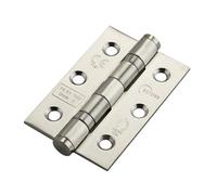 Eclipse 14852 Satin Stainless Steel Ball Bearing Hinge Pair Radiused Ends