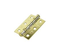 Eclipse 3 Inch (76mm) Internal Ball Bearing Stainless Steel Hinge - Polished Brass (Sold in Pairs)