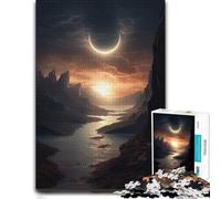 Eclipse And Sun Paper Jigsaw Puzzle 1000pcs (52x38cm) Gift for Adults | Enjoy a indoor activity for adults during family time for a satisfying challenge.