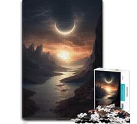 Eclipse And Sun Puzzle for Adults 1000pcs (38x26cm) | Relaxing indoor pastime on rainy days for calm focus.