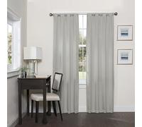 Eclipse Blackout Curtains for Bedroom-Darrell 37" x 63" Insulated Darkening Single Panel Rod Pocket Window Treatment Living Room, Grey