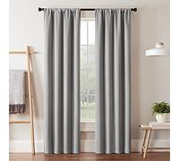 Eclipse Blackout Curtains for Bedroom-Darrell 37" x 84" Insulated Darkening Single Panel Rod Pocket Window Treatment Living Room, Grey