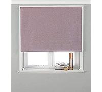 Eclipse Blackout Roller Blind - Mauve Purple - Ready Made (Fittings Included) - Temperature Control - Adjustable - 100% Polyester - 91cm width x 162cm drop (36" x 64" inches) - Made by Riva