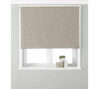 Eclipse Blackout Roller Blind - Natural Beige - Ready Made (Fittings Included) - Temperature Control - Adjustable - 100% Polyester - 153cm width x 162cm drop (60" x 64" inches) - Made by Riva