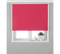 Eclipse Blackout Roller Blind - Pink - Ready Made (Fittings Included) - Temperature Control - Adjustable - 100% Polyester - 183cm width x 162cm drop (72" x 64" inches) - Made by Riva