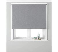 Riva Home Eclipse Blackout Roller Blind, Polyester, Silver, 91 x 162cm