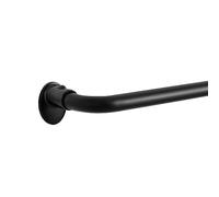 Eclipse Clinton Curtain Rods, Black Out Curtain Rod, 5/8 Inch Blackout Wrap Around Adjustable Curtain Rod, Curtain Rods For Windows 28 to 48 Inch, Matte Black Curtain Rod